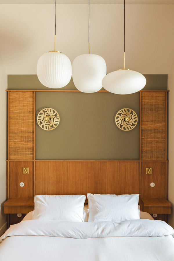 Chambre Parentale kaki bois Hossegor Alexandra Gorla Architecture Interieur